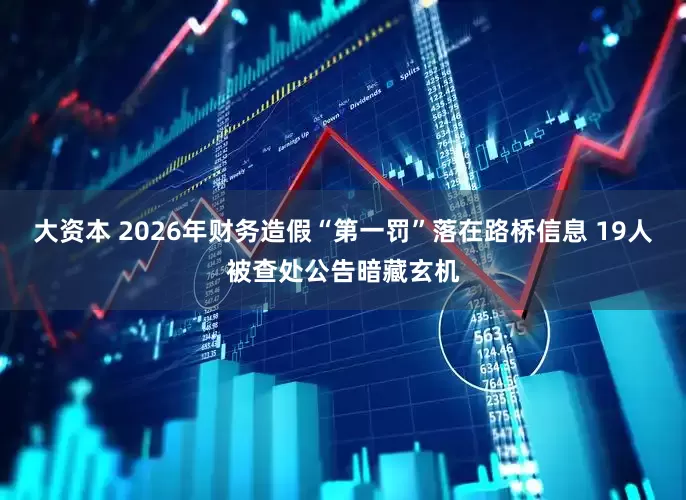 大资本 2026年财务造假“第一罚”落在路桥信息 19人被查处公告暗藏玄机